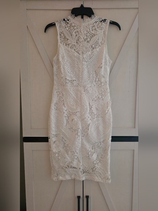 Dresses & Skirts - White Lace Sheath Dress - Classic Women's Dress